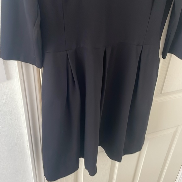 Banana Republic Black A-Line Dress 3/4 Sleeve Crew Neck - Picture 4 of 8